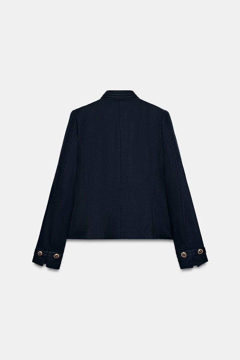 GOLD BUTTON FITTED BLAZER
