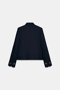 GOLD BUTTON FITTED BLAZER