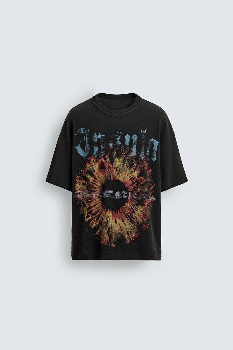 COMBINED PRINT KNIT T-SHIRT