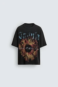 COMBINED PRINT KNIT T-SHIRT