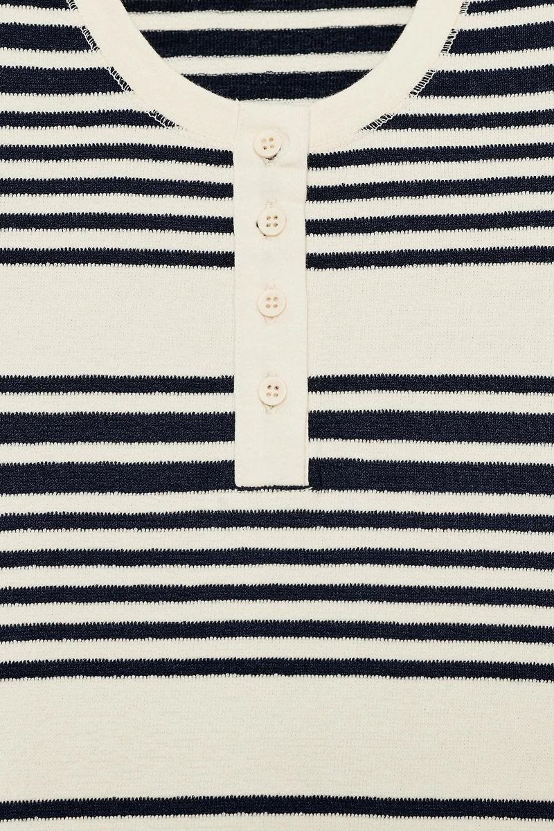 STRIPED HENLEY SHIRT