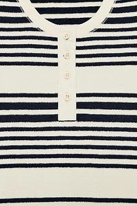 STRIPED HENLEY SHIRT