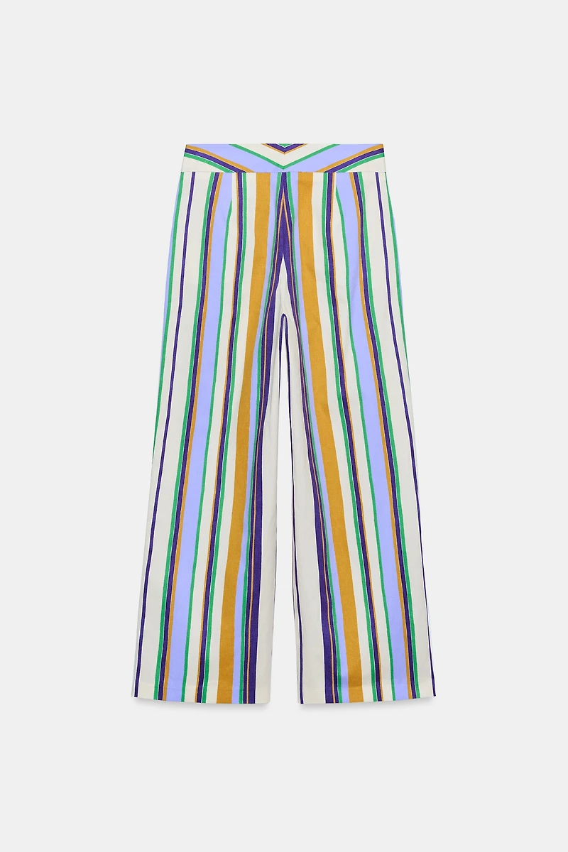 STRIPED STRAIGHT LEG PANTS