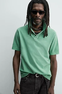 WASHED PIQUÉ POLO SHIRT AARON LEVINE X ZARA