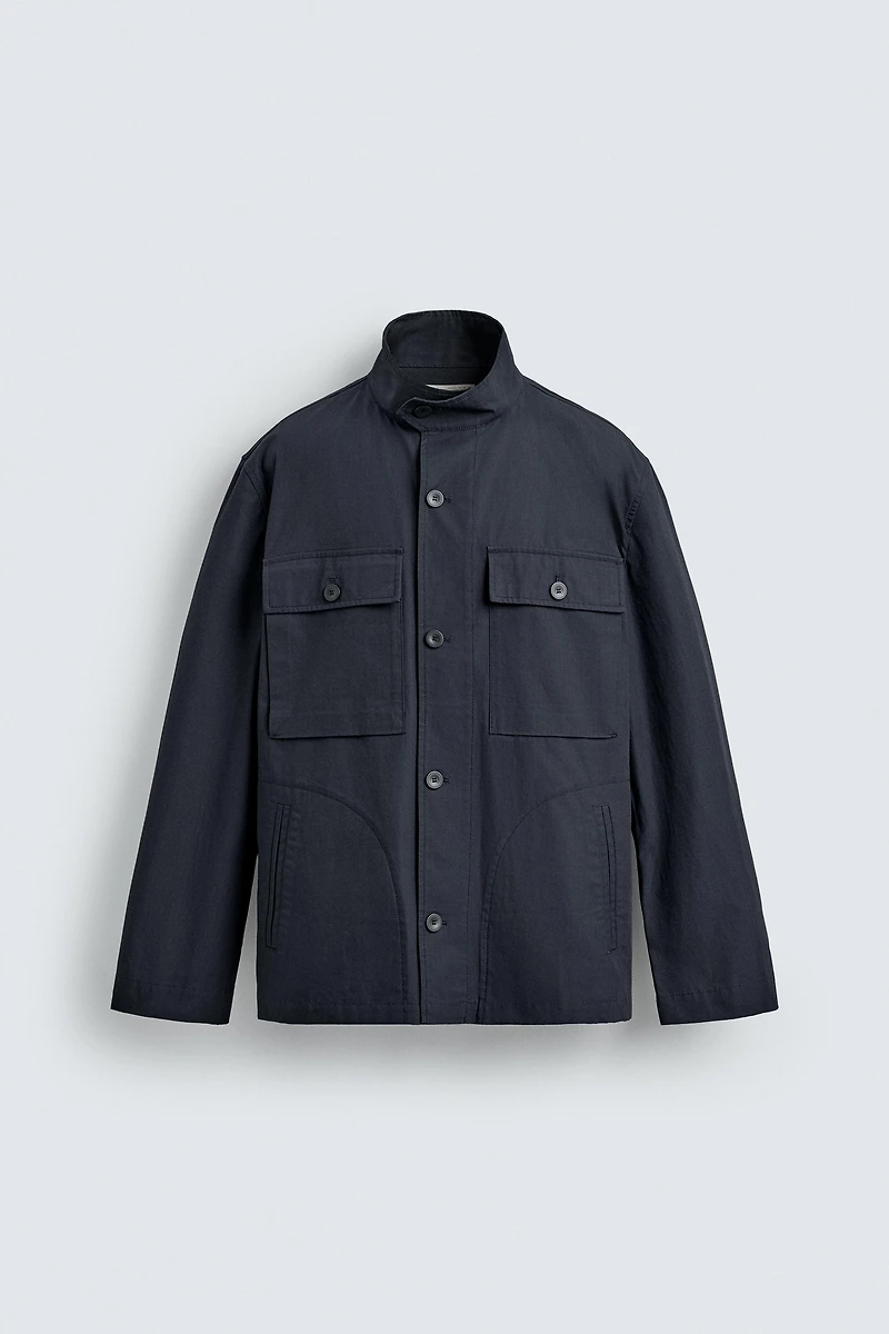 STRUCTURED POCKET OVERSHIRT