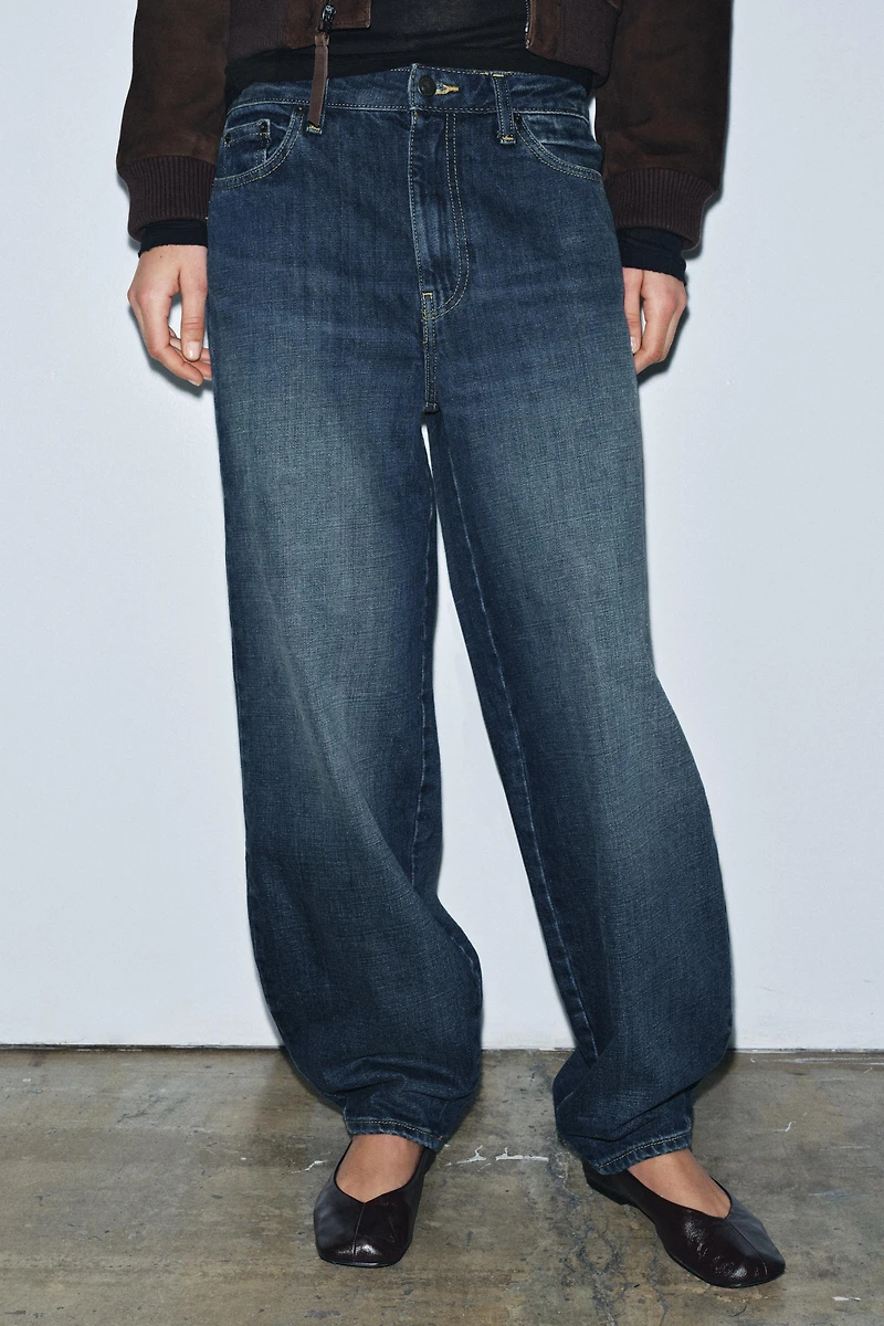 ZW COLLECTION BARREL MID-RISE JEANS