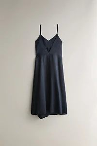 ASYMMETRIC LINEN BEACH DRESS
