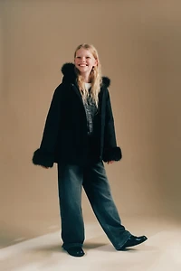 FAUX FUR HOODED PARKA