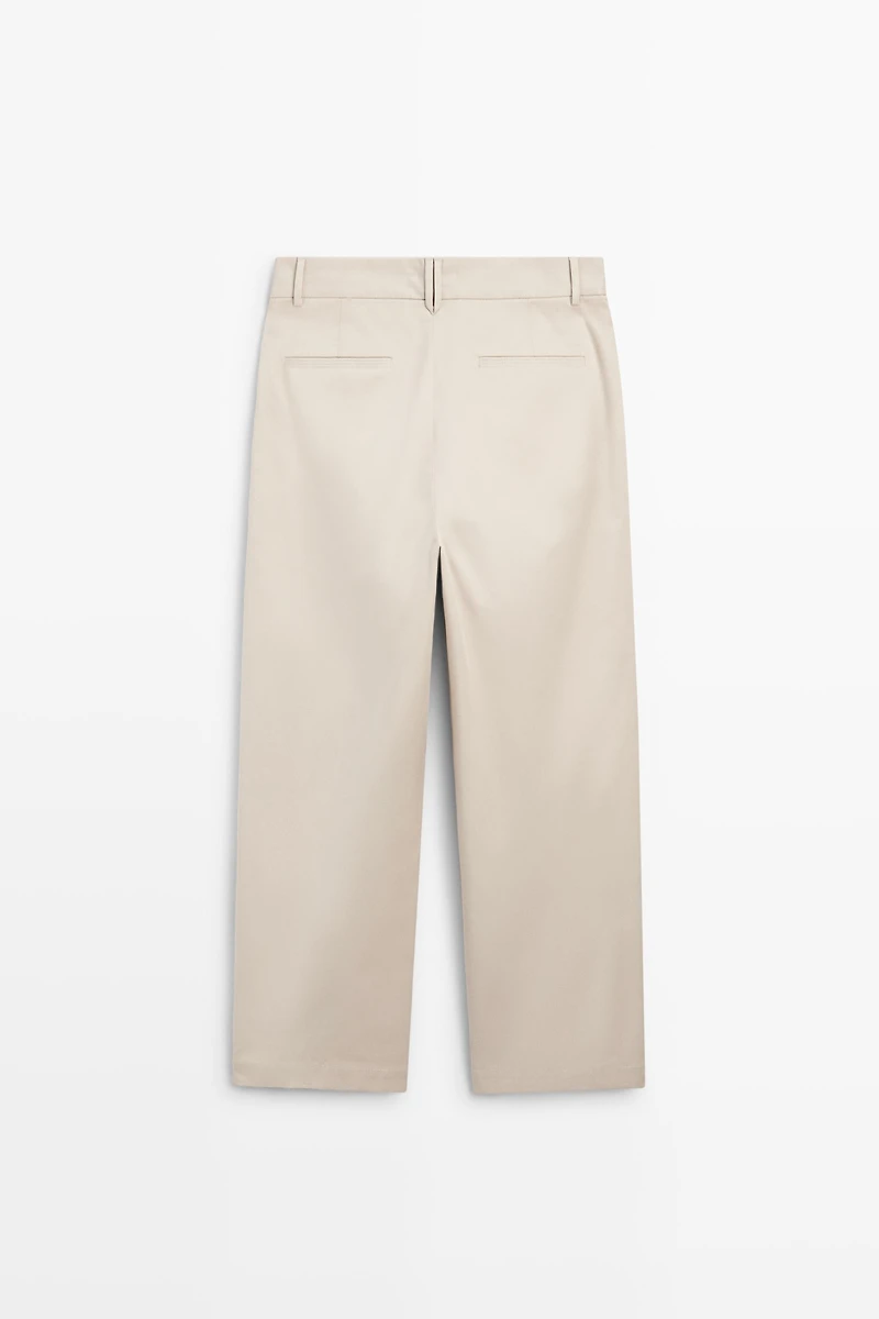 Relaxed fit darted pants