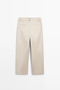Relaxed fit darted pants
