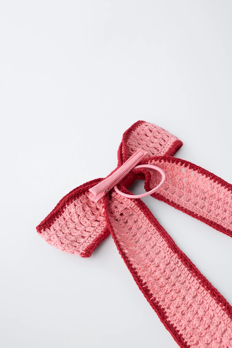 CROCHET BOW HAIR TIE