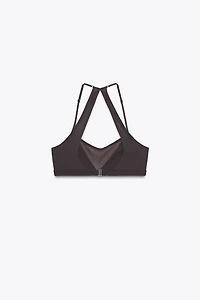SEAMLESS TULLE COMBINATION TOP