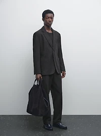 Wool blend suit blazer