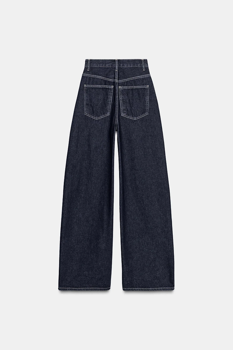 TRF EXTRA WIDE LEG HIGH-WAIST JEANS
