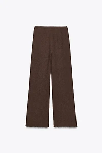 TEXTURED STRAIGHT LEG PANTS