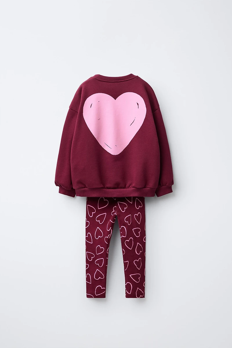 LILO & STITCH © DISNEY RIBBED JOGGING SWEATSHIRT AND LEGGINGS SET