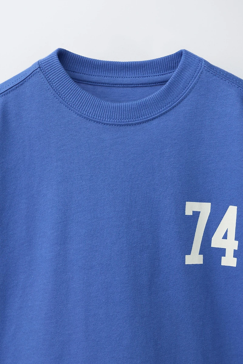 NUMBER JOGGING T-SHIRT