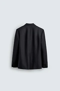 BLAZER CROISÉ EN FLANELLE 100 % LAINE