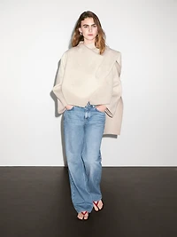 Short coat with scarf detail