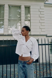 EMBROIDERED POPLIN SHIRT