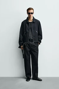 PANTALON CHINO DENIM SURPIQÛRES CONTRASTÉES