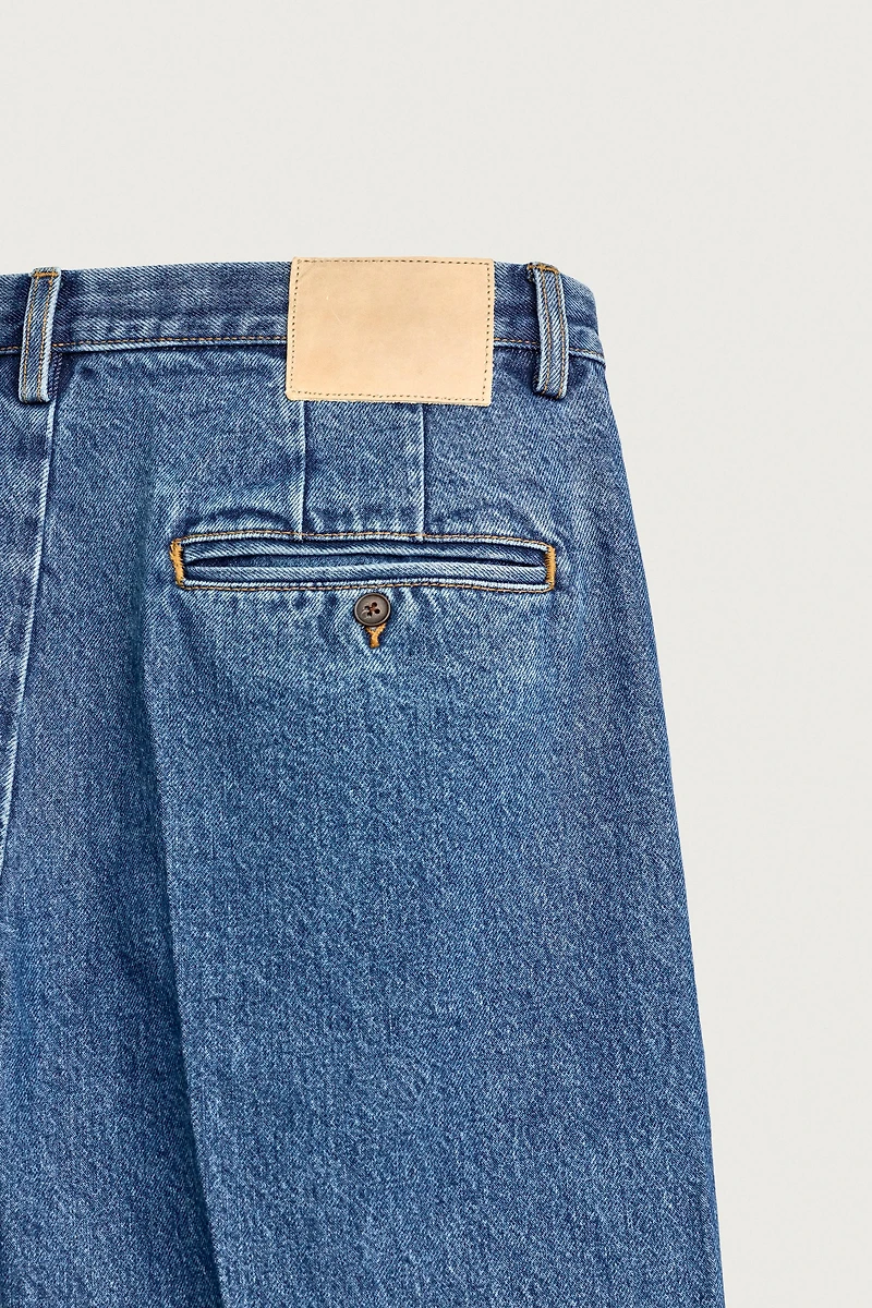 REGULAR FIT DENIM CHINO PANTS
