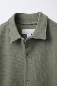 TEXTURED SHIRT AND BERMUDA SET