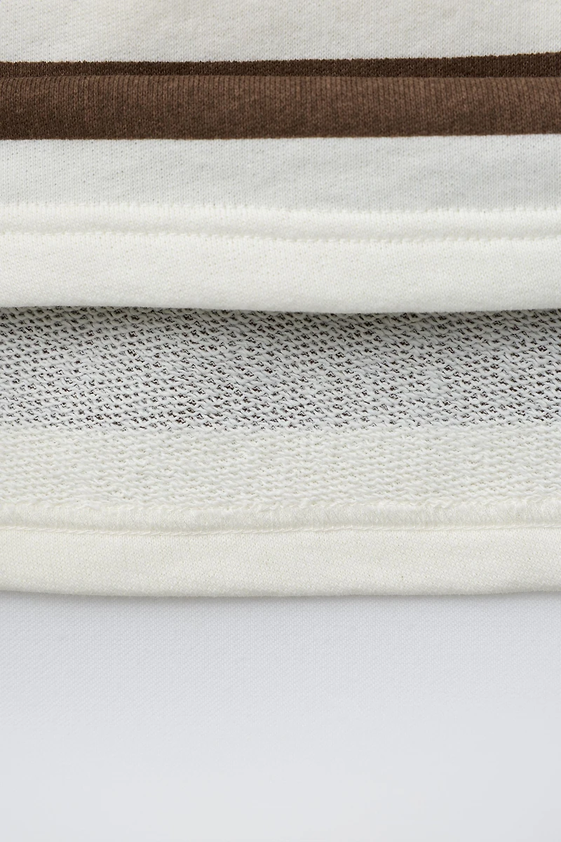 STRIPED POLO SWEATSHIRT