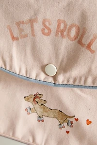 CHILDREN'S SKATING DOG LUNCH BOX