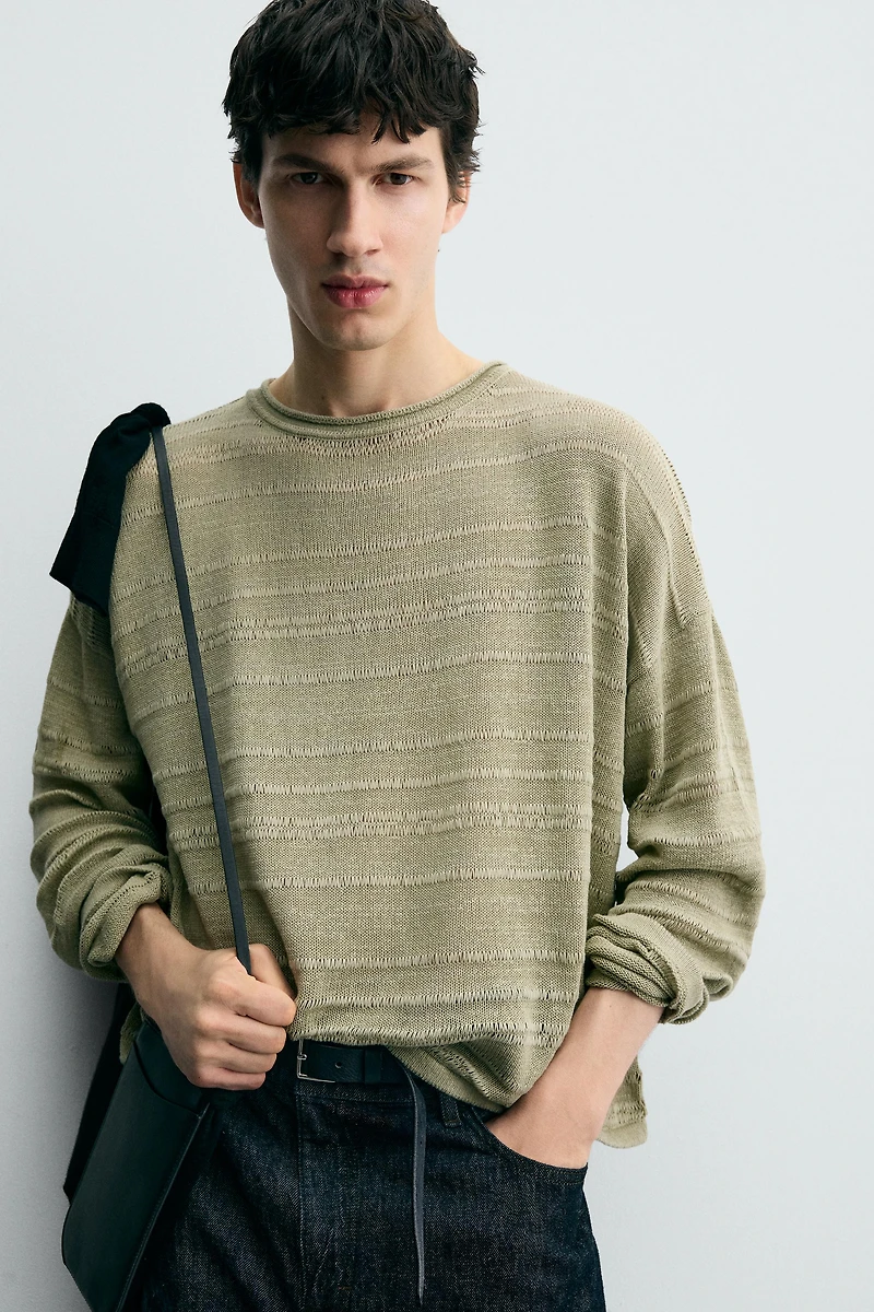 PULL EN JACQUARD À RAYURES