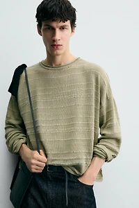 PULL EN JACQUARD À RAYURES