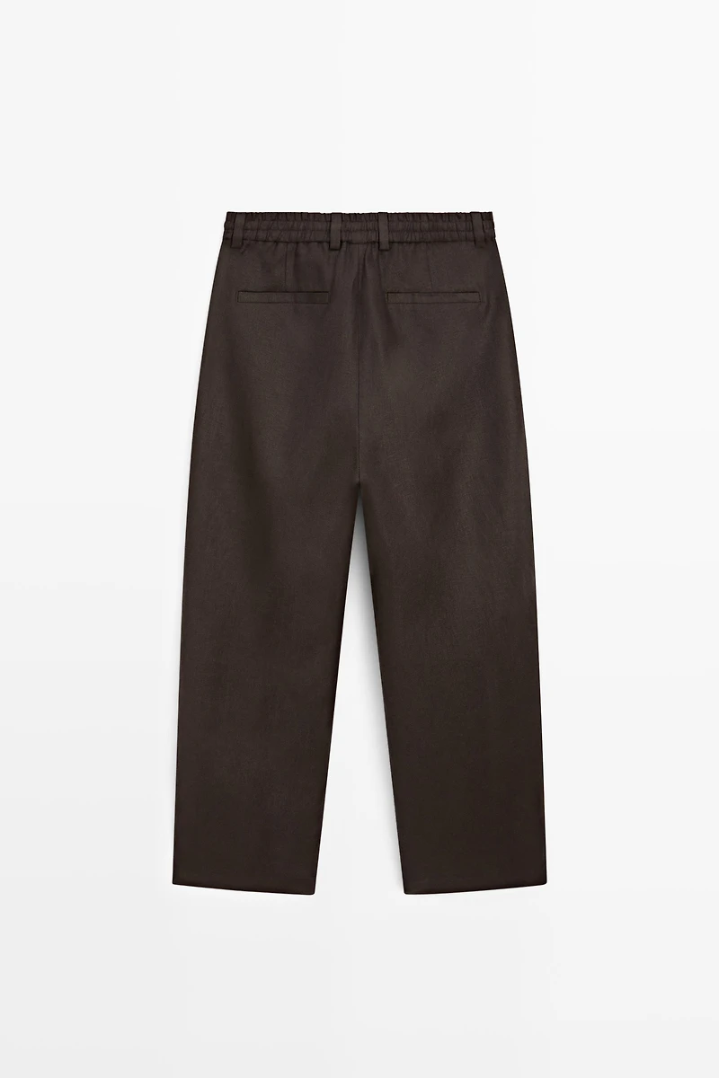 Pantalon total look 100 % lin