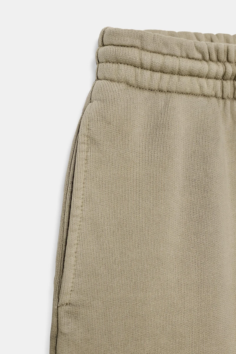 WASHED EFFECT FLEECE JOGGER PANTS