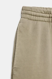 WASHED EFFECT FLEECE JOGGER PANTS