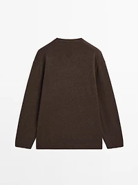 Pull oversize col en V cachemire