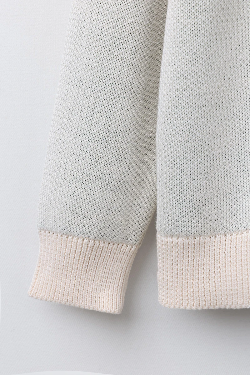 EMBROIDERED TEXT KNIT SWEATER