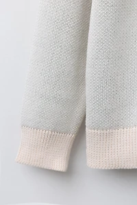 EMBROIDERED TEXT KNIT SWEATER