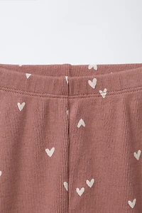 HEART RIB TOP AND LEGGINGS SET