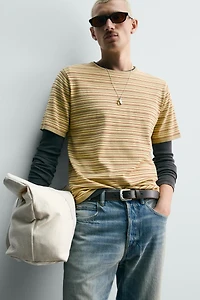 STRIPED JACQUARD T-SHIRT