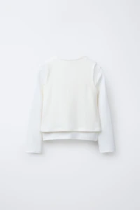 COMBINATION STUDDED VEST T-SHIRT