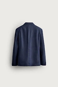 VESTE DE COSTUME REGULAR FIT EN LIN ET LAINE