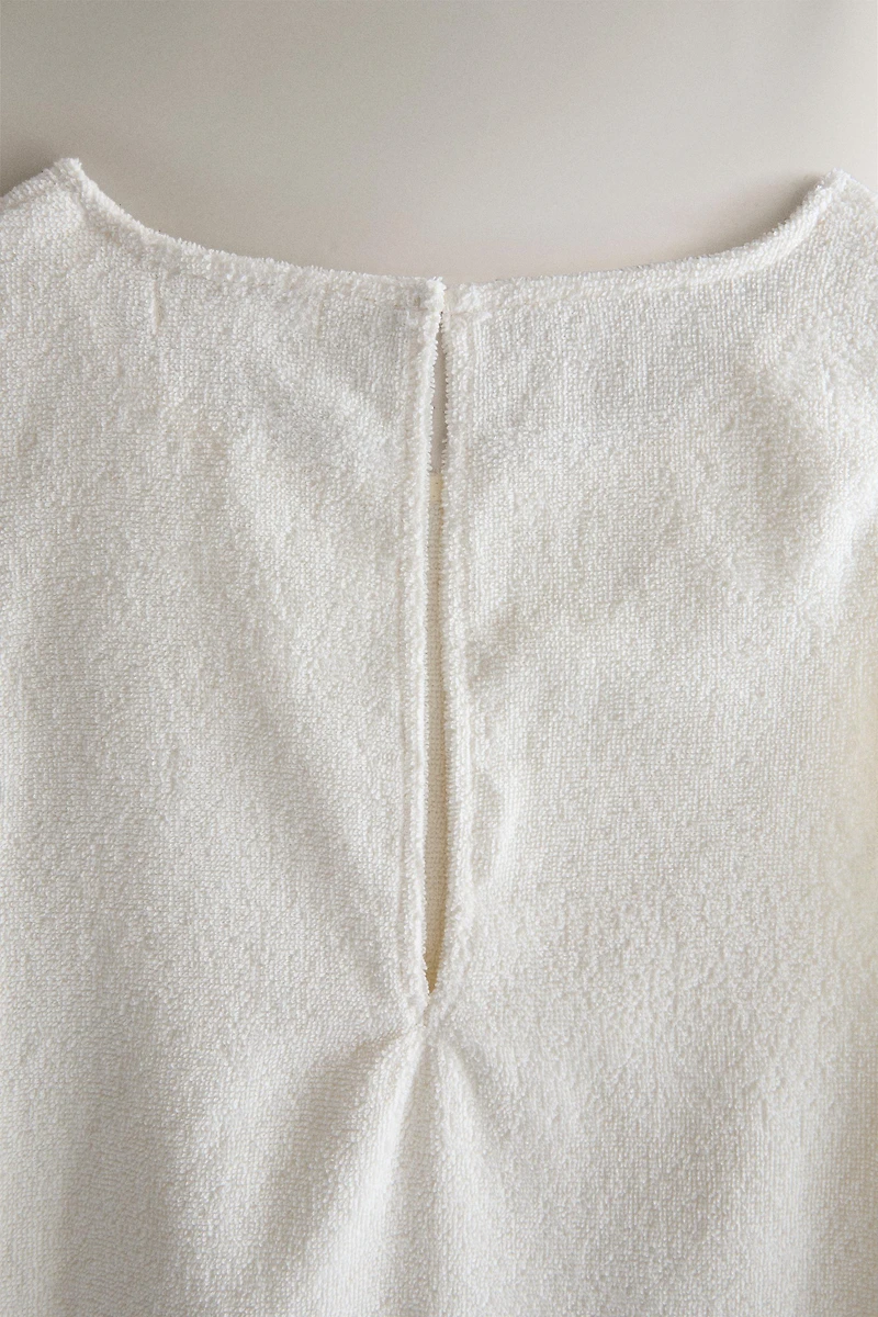 COTTON TERRYCLOTH BEACH TOP