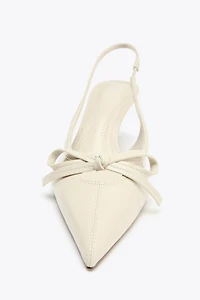 BOW SLINGBACK SHOES