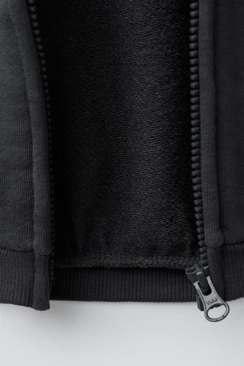 ZIP-UP HOODED SWEATSHIRT