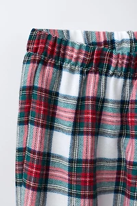 6-14 YEARS/ FLANNEL PLAID PAJAMAS