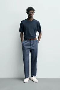 WASHED STRAIGHT FIT CHINO PANTS