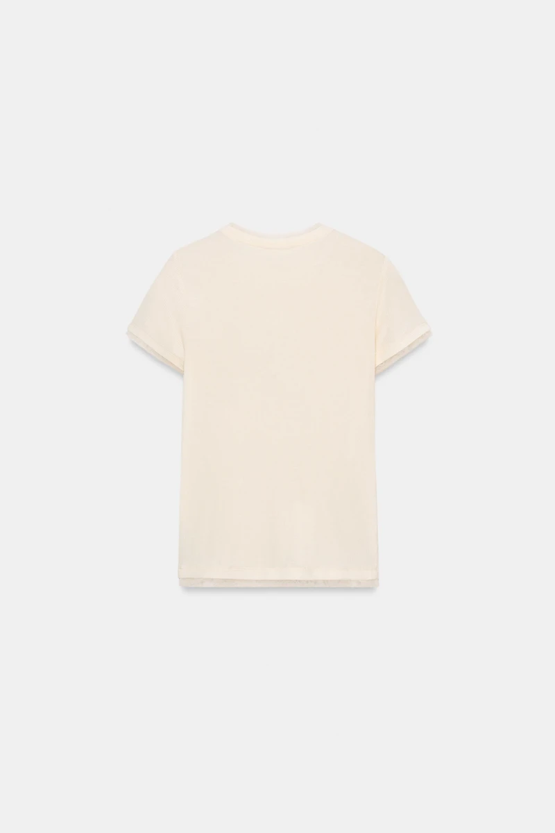 COMBINED TULLE T-SHIRT