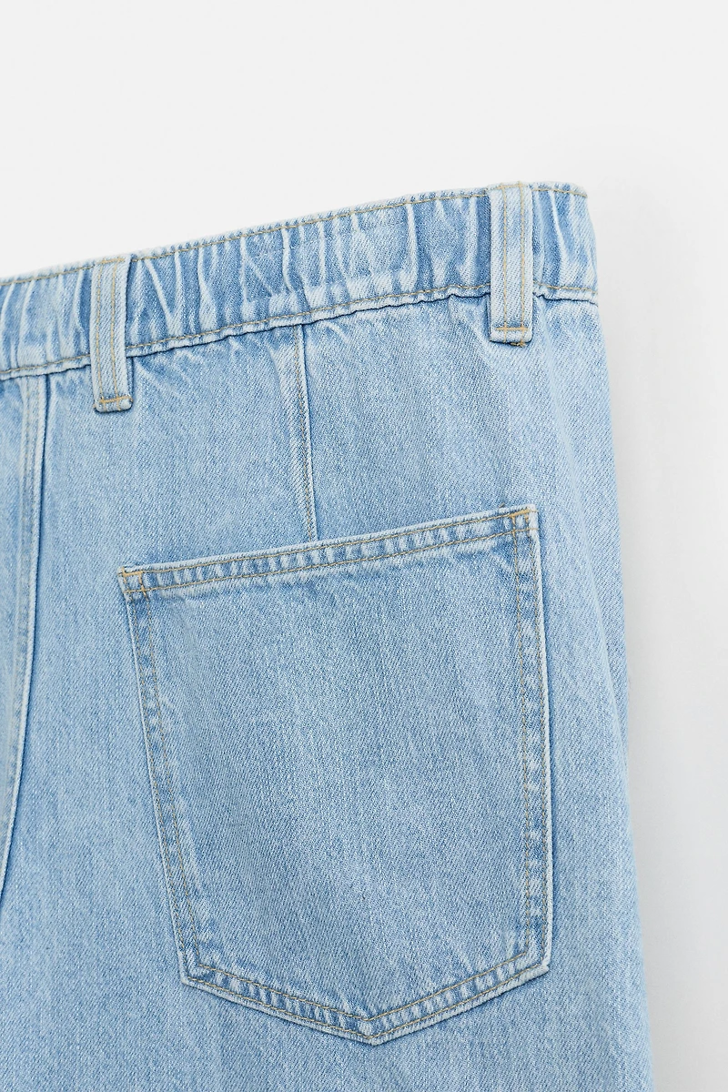 PANTALON DENIM CHINO COUPE AMPLE À PLIS
