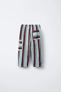 STRIPED CARGO PANTS