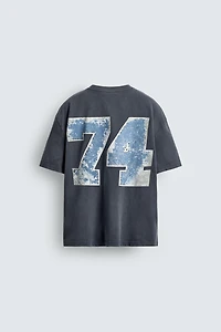 T-SHIRT IMPRIMÉ DÉLAVÉ